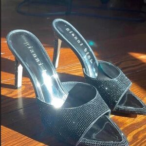Gianni Bini Black Sparkling Heels